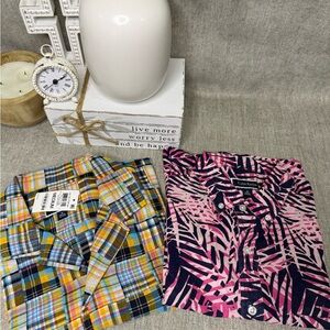 NWT Men's Medium Club Room Multicolor and Pink Button Down Shirts